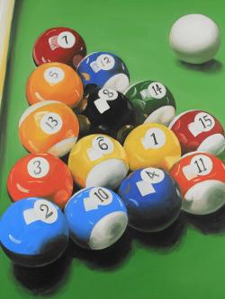 Table de billard avec formation de balle
