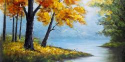 Trees by the lake