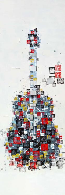 Abstract geometric guitar
