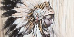 Indian with an headdress chief