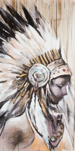 Indian with an headdress chief