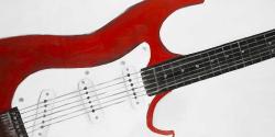 Guitare rock rouge