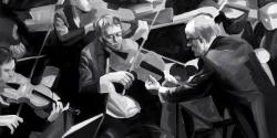 Symphony orchestra performing