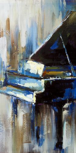 Abstract grand piano