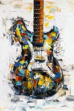 Abstract colorful guitar