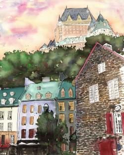 Château frontenac in the petit champlain