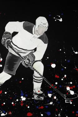 Hockey player ready for action