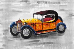 Jouet de voiture vintage jaune
