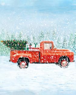 Christmas tree truck