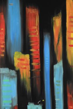 Abstract and colorful tall buildings