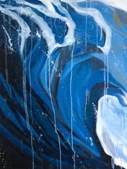 Vague abstraite en mouvement