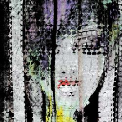 Abstract colorful woman face