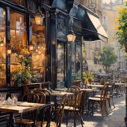 Street corner cafe