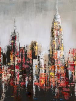 Ville avec éclats de peinture
