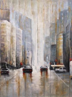Cars in the morning rain