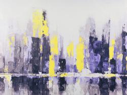 Abstract and blurry cityscape