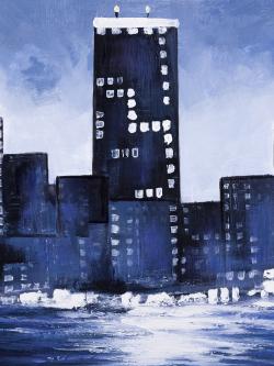 Marine blue city