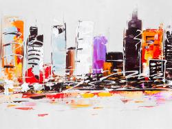 Ville abstraites aux couleurs vives