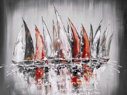 Voiliers avec éclats de peinture