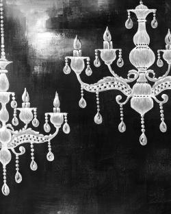 White chandeliers