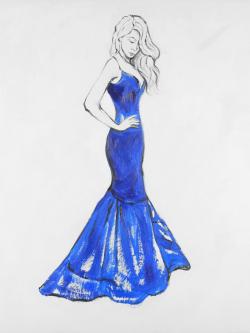 Dame en robe