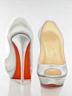 Escarpins rouges et blanches