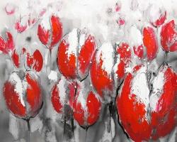 Abstract red tulips