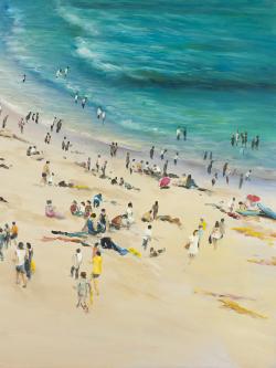 Summer crowd at the beach