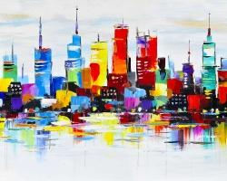 Abstract and colorful city