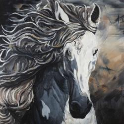 Front wild horse