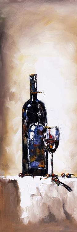 Bottle and a glass of red wine