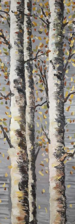 Blossoming birches