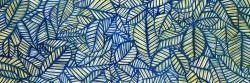 Blue leaf patterns