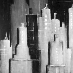 Abstract black and white cityscape