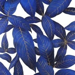 Abstract modern blue leaves