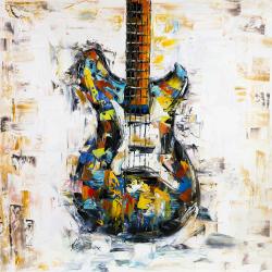 Abstract colorful guitar