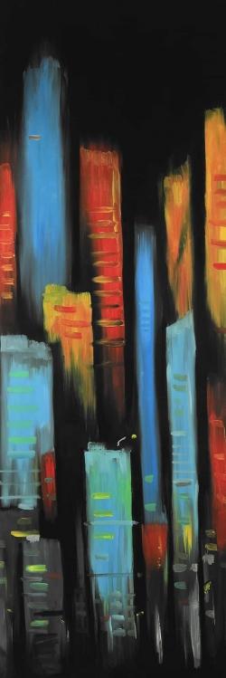 Abstract and colorful tall buildings