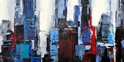 Ville bleue abstraite