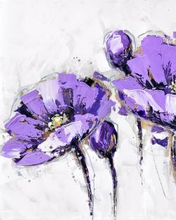 Fleurs mauves abstraites