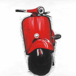 Red italian scooter