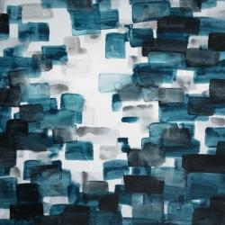 Turquoise and gray shapes