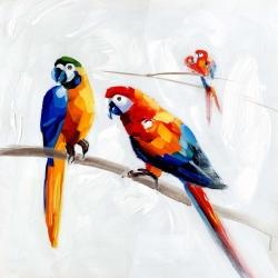Parrots on a branch