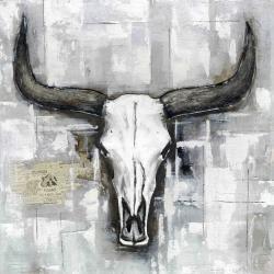 Bull skull on an industrial background