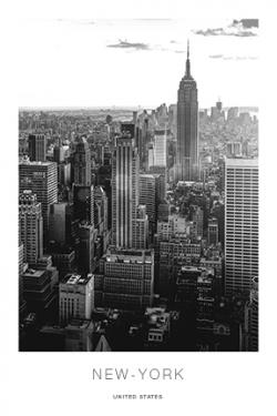 Ville de new york au couché du soleil