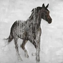 Cheval brun abstrait