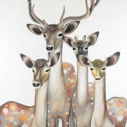 Group of abstract deers