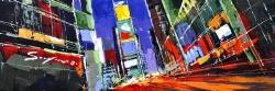 Colorful times square by night