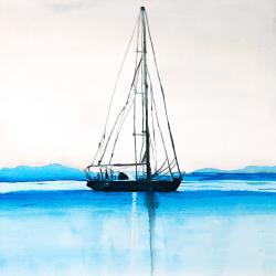 Sailboat on a calm water