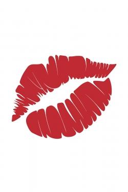 Red lipstick mark
