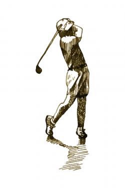 Illustration of a golfer